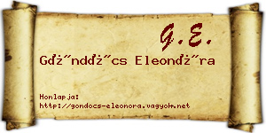 Göndöcs Eleonóra névjegykártya