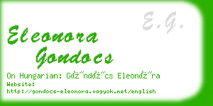 eleonora gondocs business card